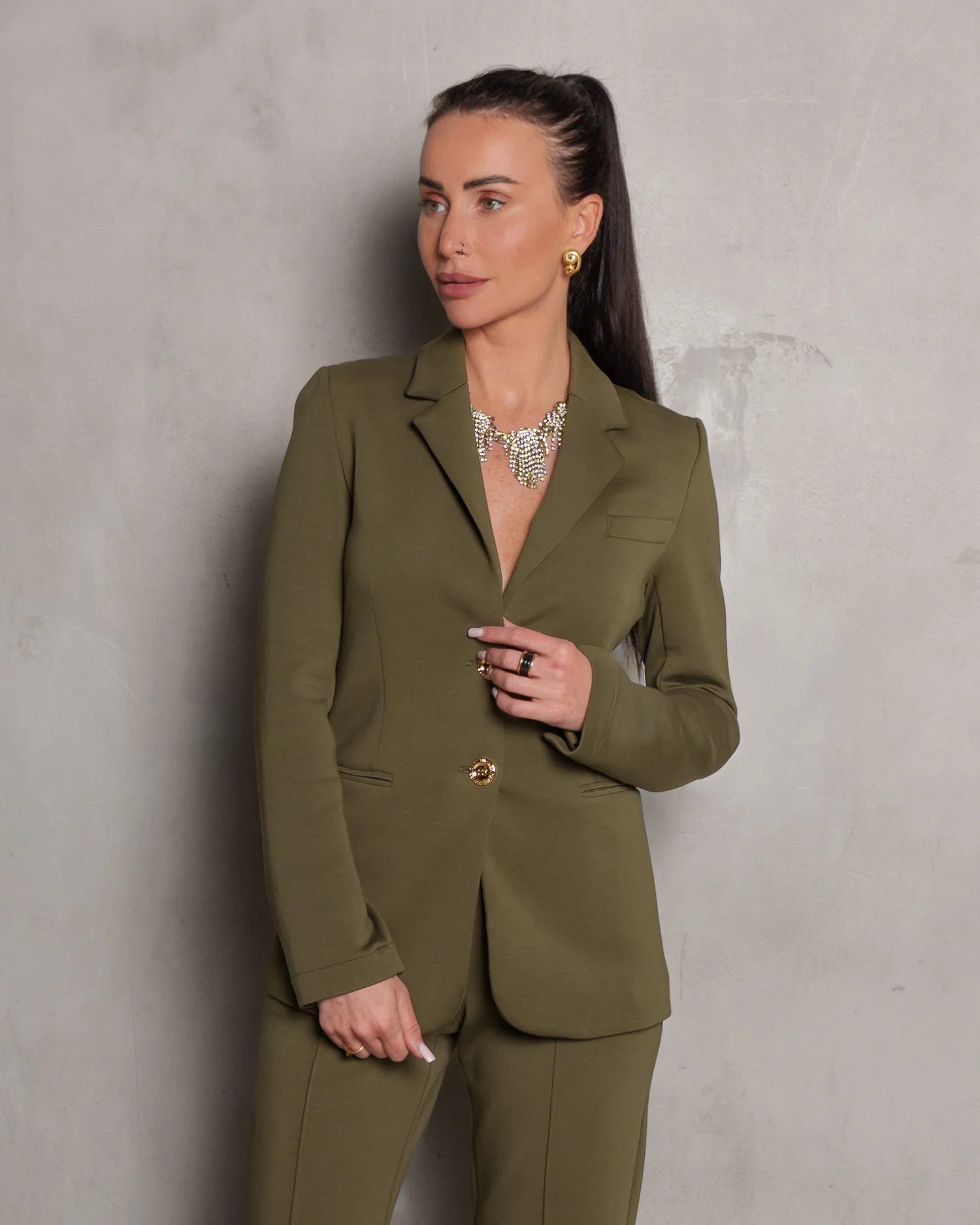 Care Tucker Morrison Ultra Luxe Blazer Olive