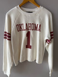STADIUM White OKLAHOMA  1 Stripe Sleeve Sweatshirt