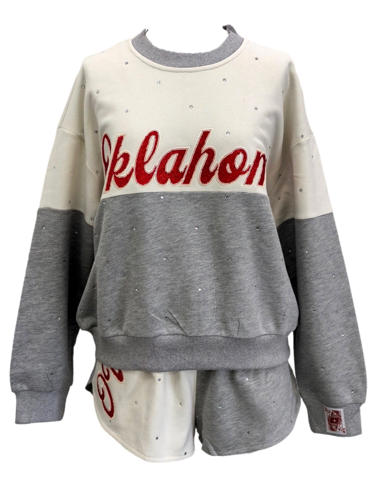 QUEEN OF SPARKLES Licensed OKLAHOMA PASTEL TwoTone SweatShirt