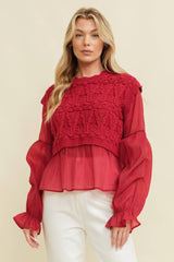 CELESTE Crochet Layered Twofer Top