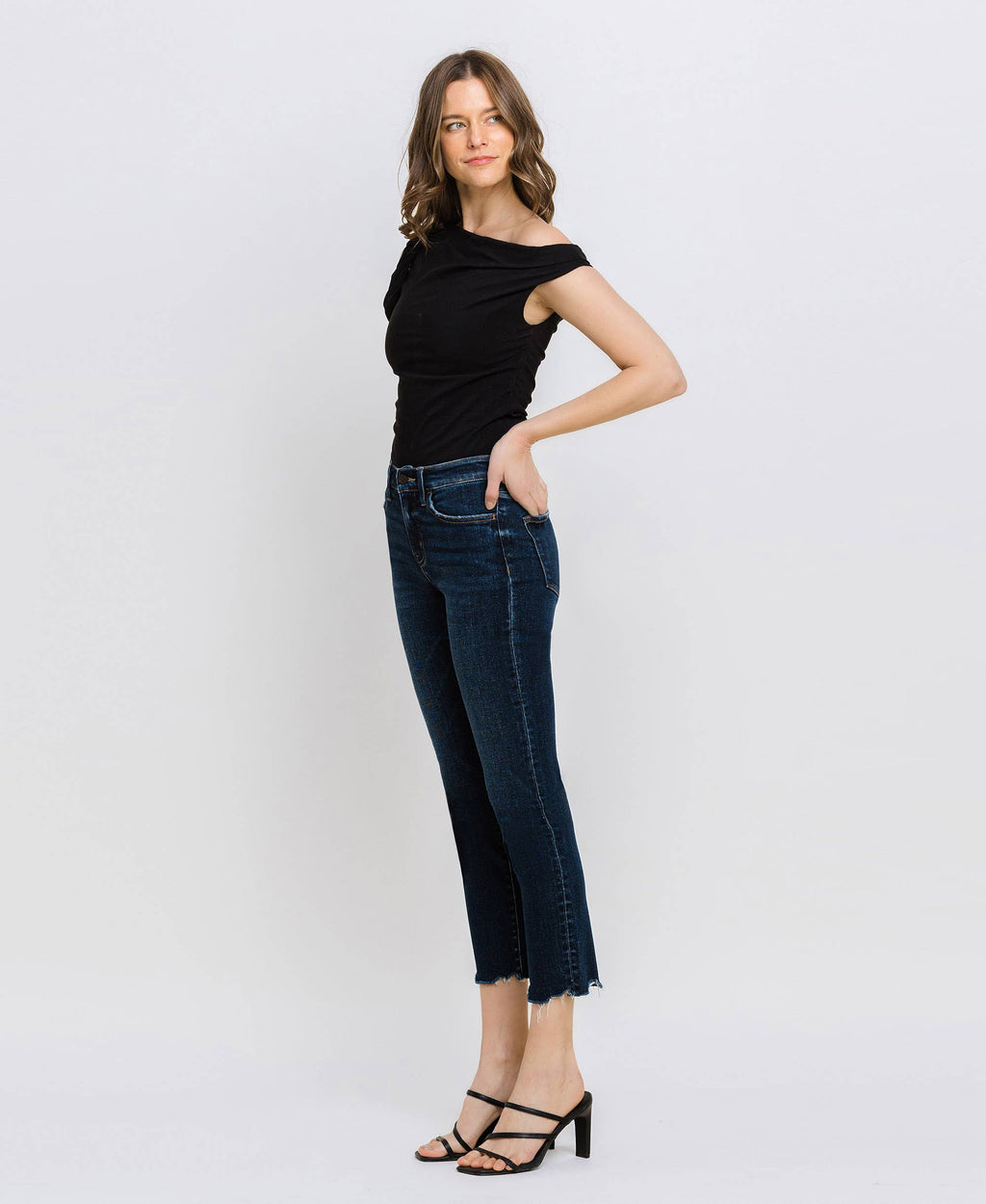 VERVET by Flying Monkey CARLENE  MidRise Slim StraightLeg Jean
