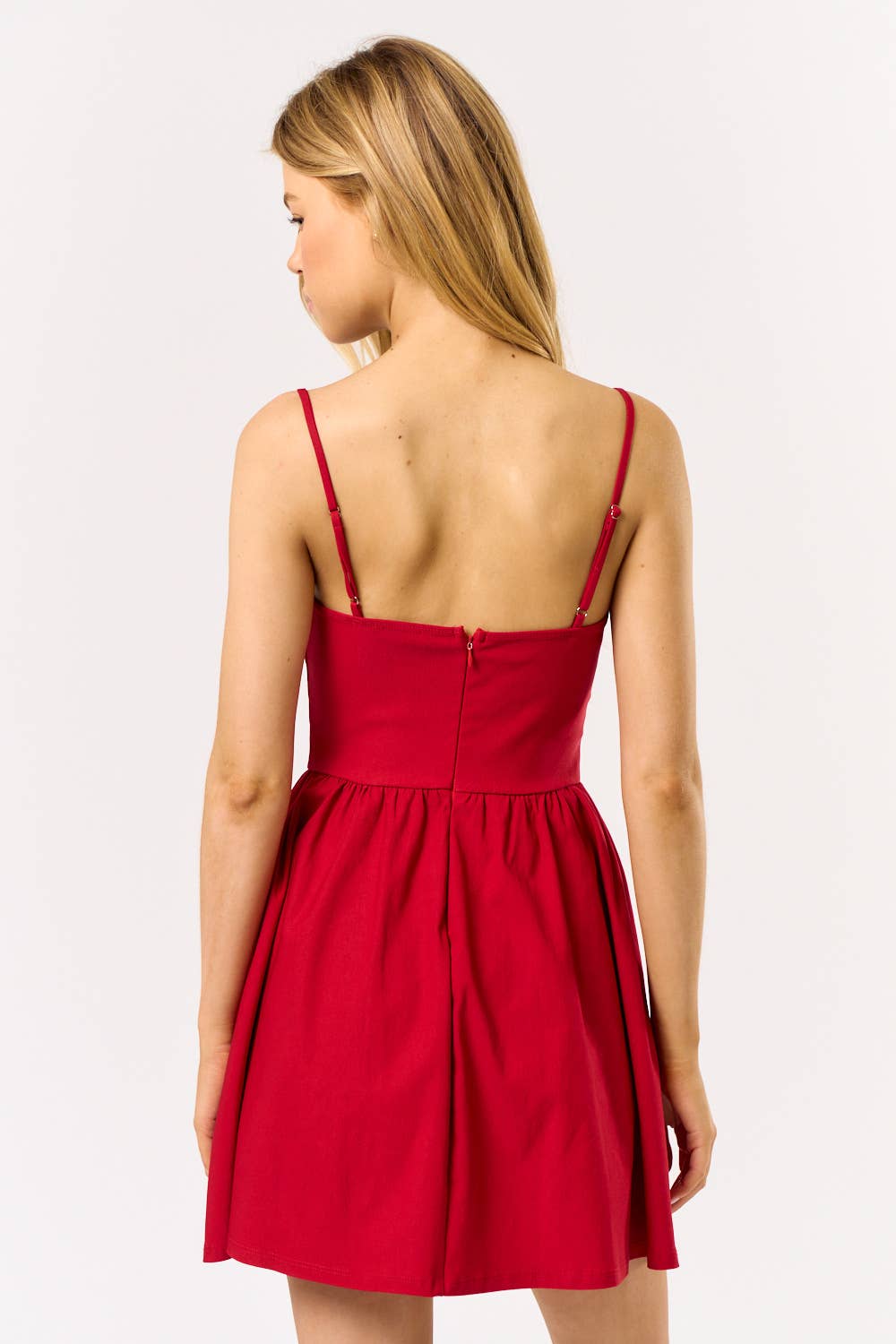 BD25319 FIT & FLARE MINI DRESS: IVORY / MEDIUM