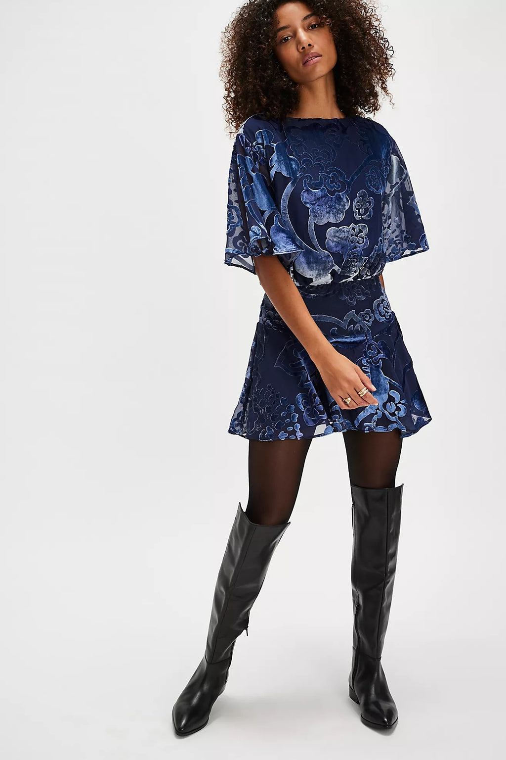 FREE PEOPLE  Velvet Burnout MANUKA Mini Dress