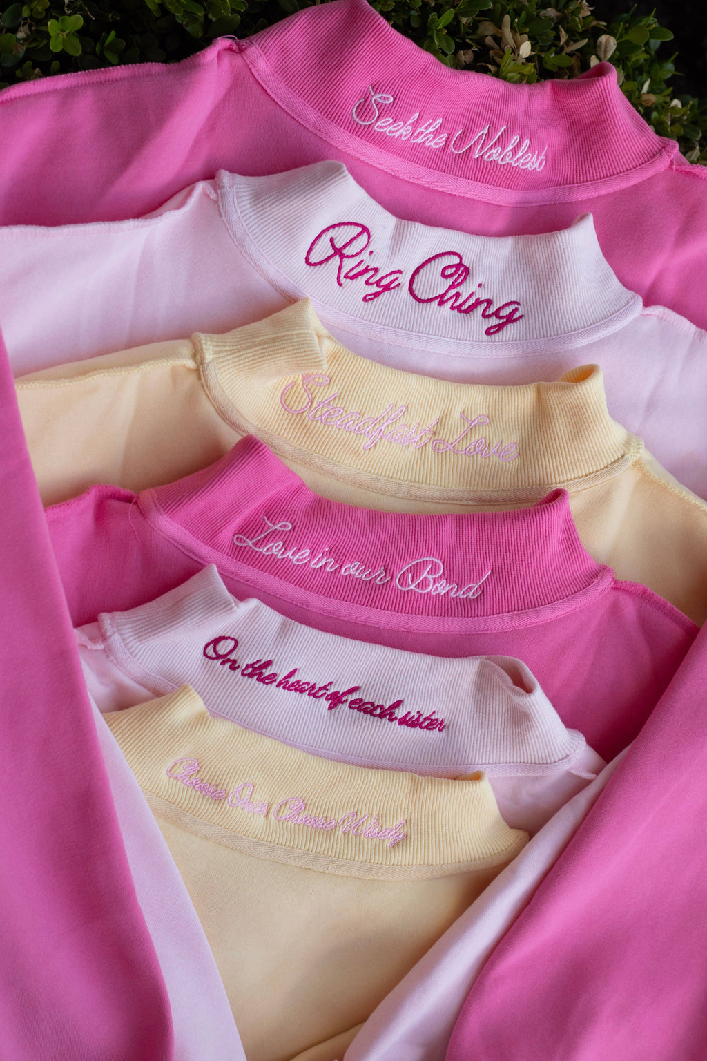 Sorority Mantra Mockneck: Pink / S/M / Alpha Chi Omega