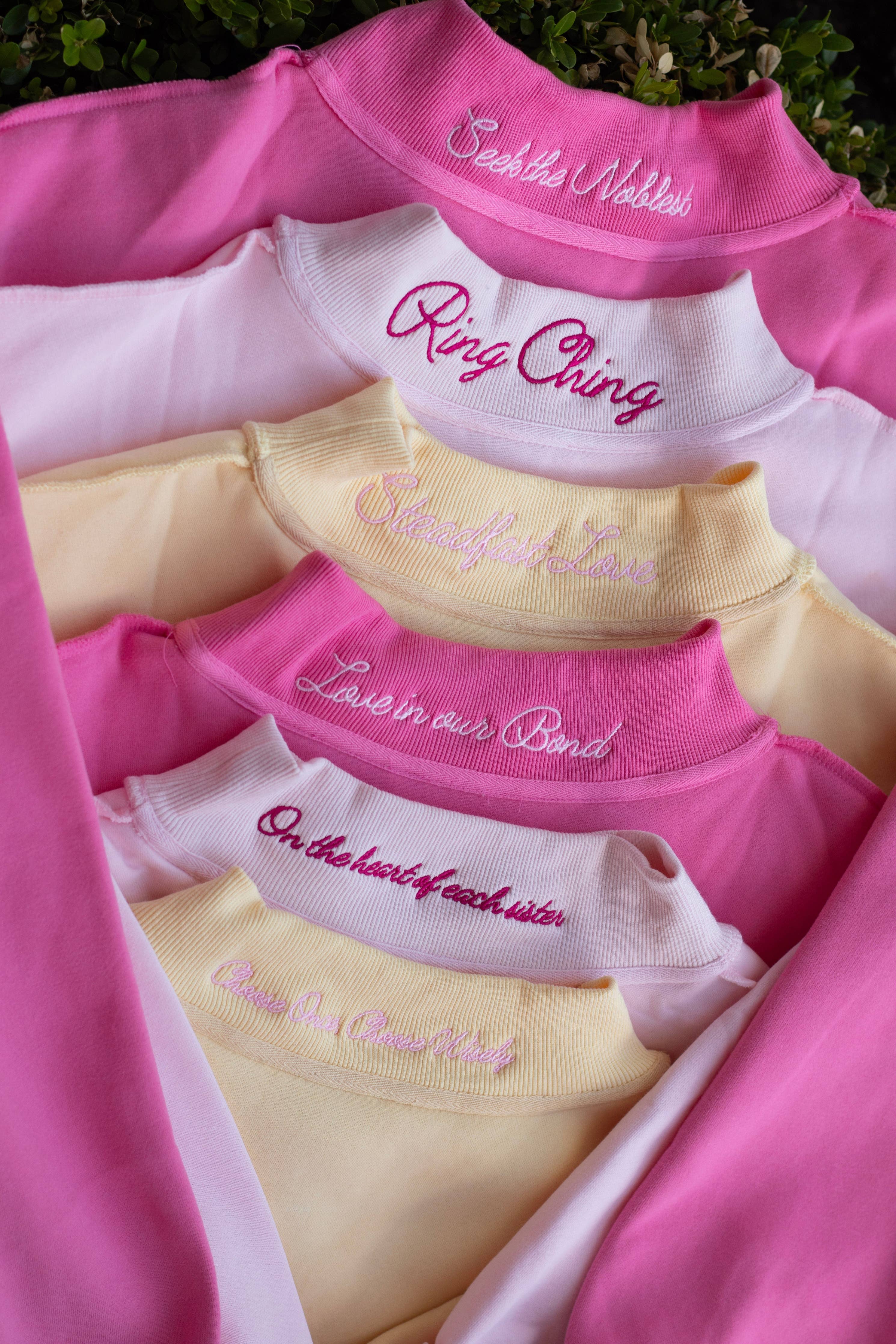 Sorority Mantra Mockneck: Pink / S/M / Kappa Kappa Gamma