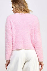 FLURRY FuzzyKnit V-Neck Sweater