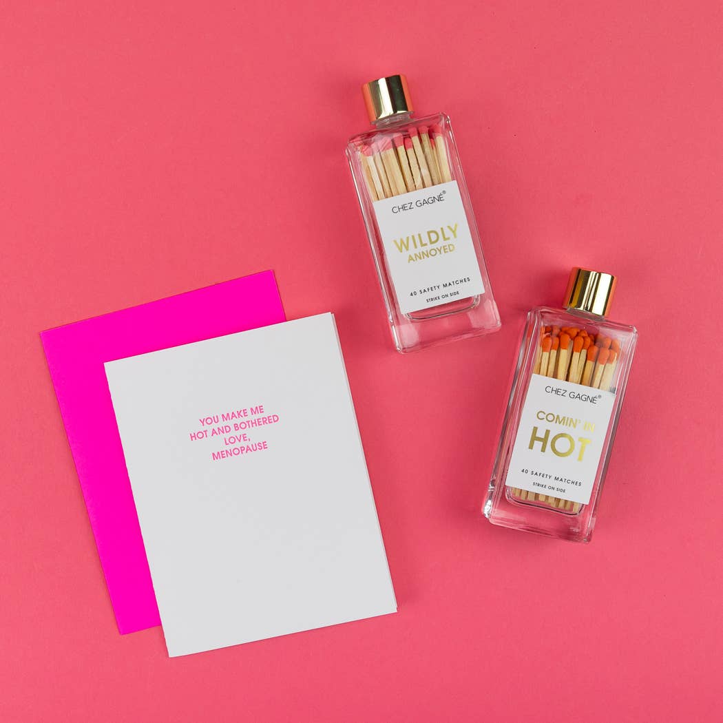Hot + Bothered (New) - Menopause Friendship Letterpress Card