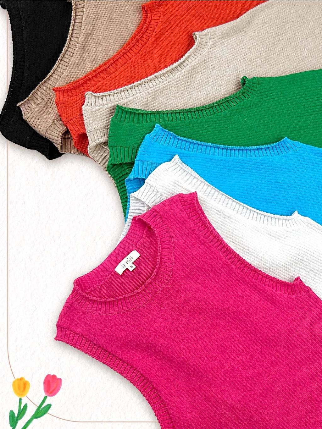 ESSENTIAL RibKnit CrewNeck Knit Top