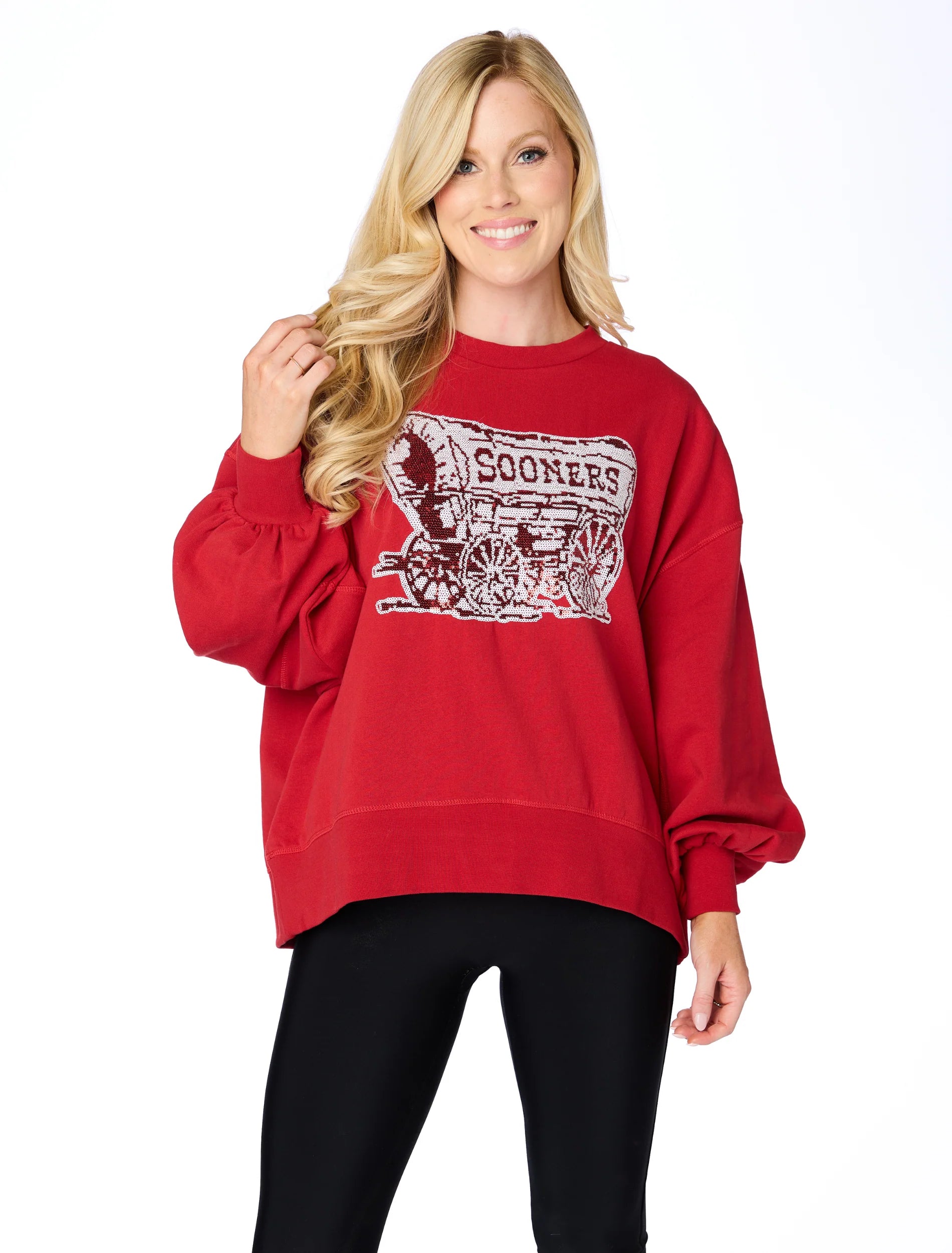 SS Sequin SCHOONER PullOver Sweatshirt Top