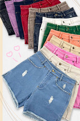 STRATEGY MinWash FrayHem Denim Shorts