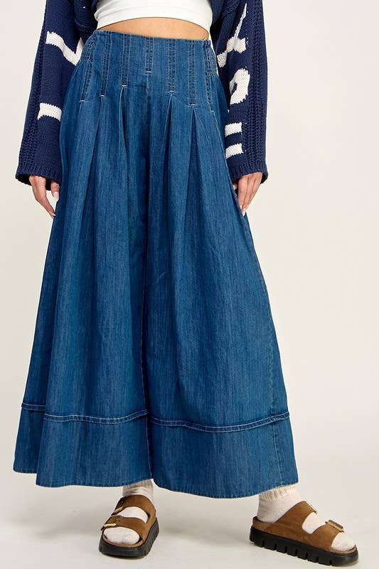 DASHING Denim Palazzo Pant