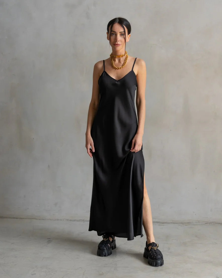 Care Tucker Basic Lennon Zipslip™️ Dress Black