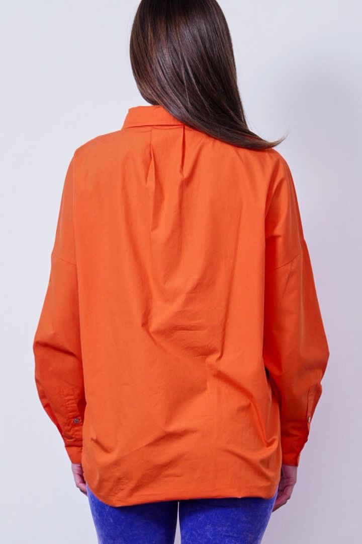 TAYLOR Oversized Poplin ButtonDown Top