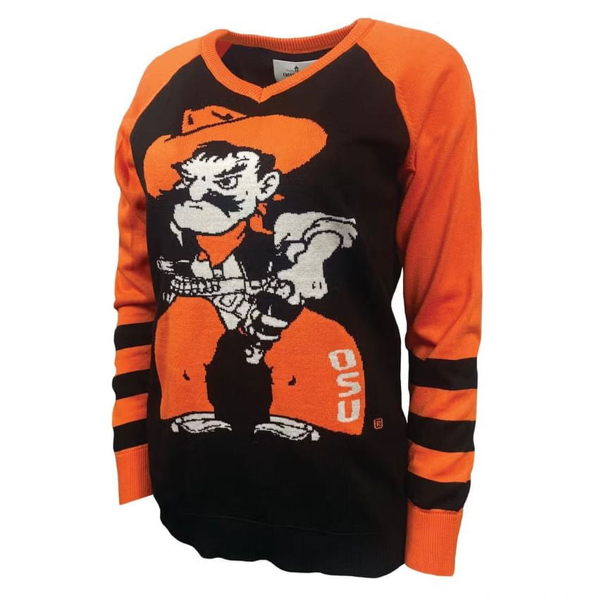EMERSON STREET Team PISTOL PETE V-Neck OSU Sweater