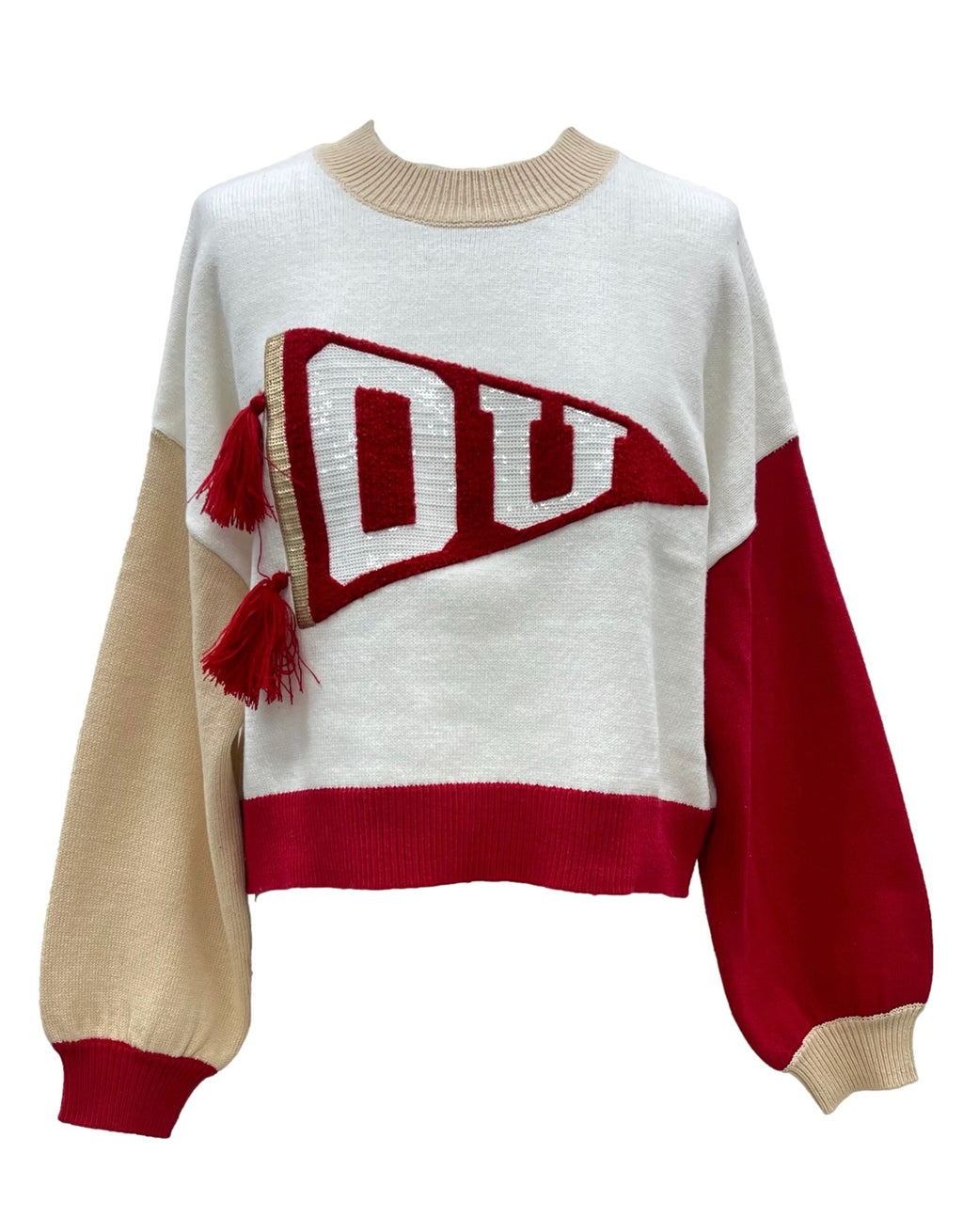 QUEEN OF SPARKLES Licensed OKLAHOMA PENNANT Sweater