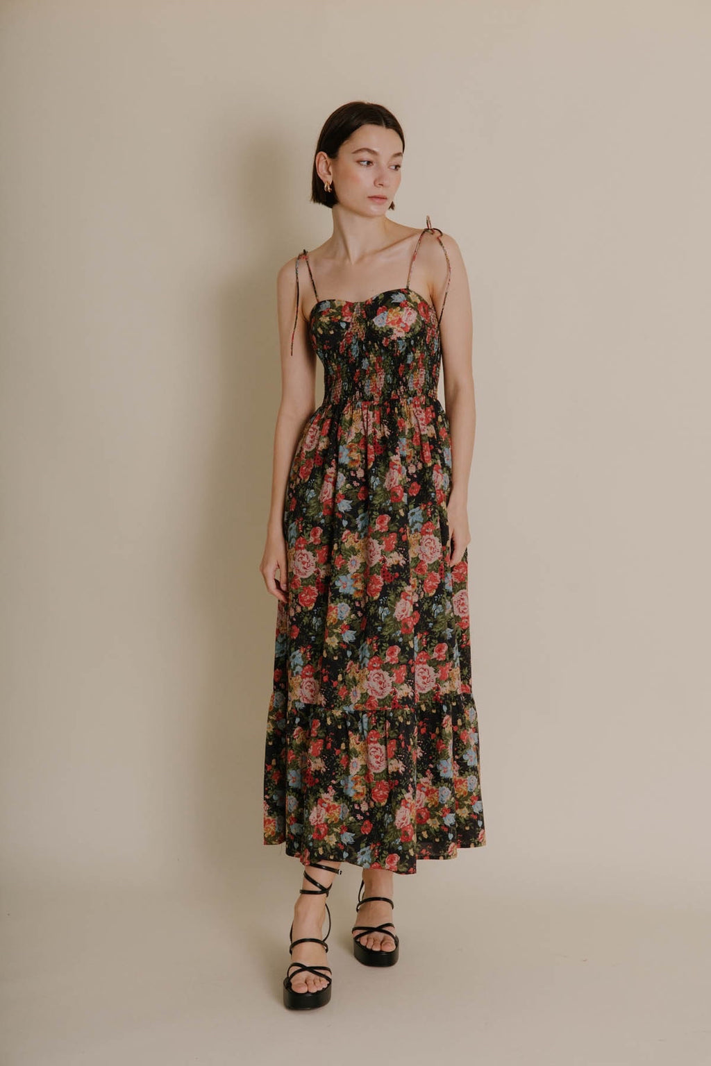 AUREUM Bustier WISHFUL Floral Midi Dress