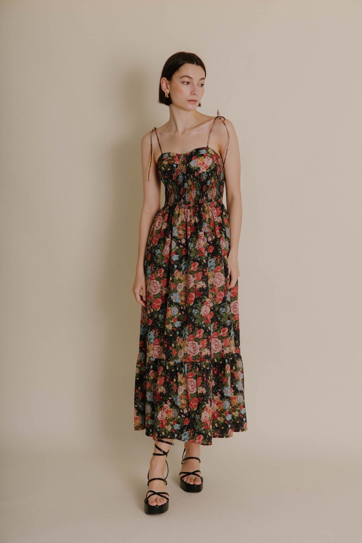 AUREUM Bustier WISHFUL Floral Midi Dress