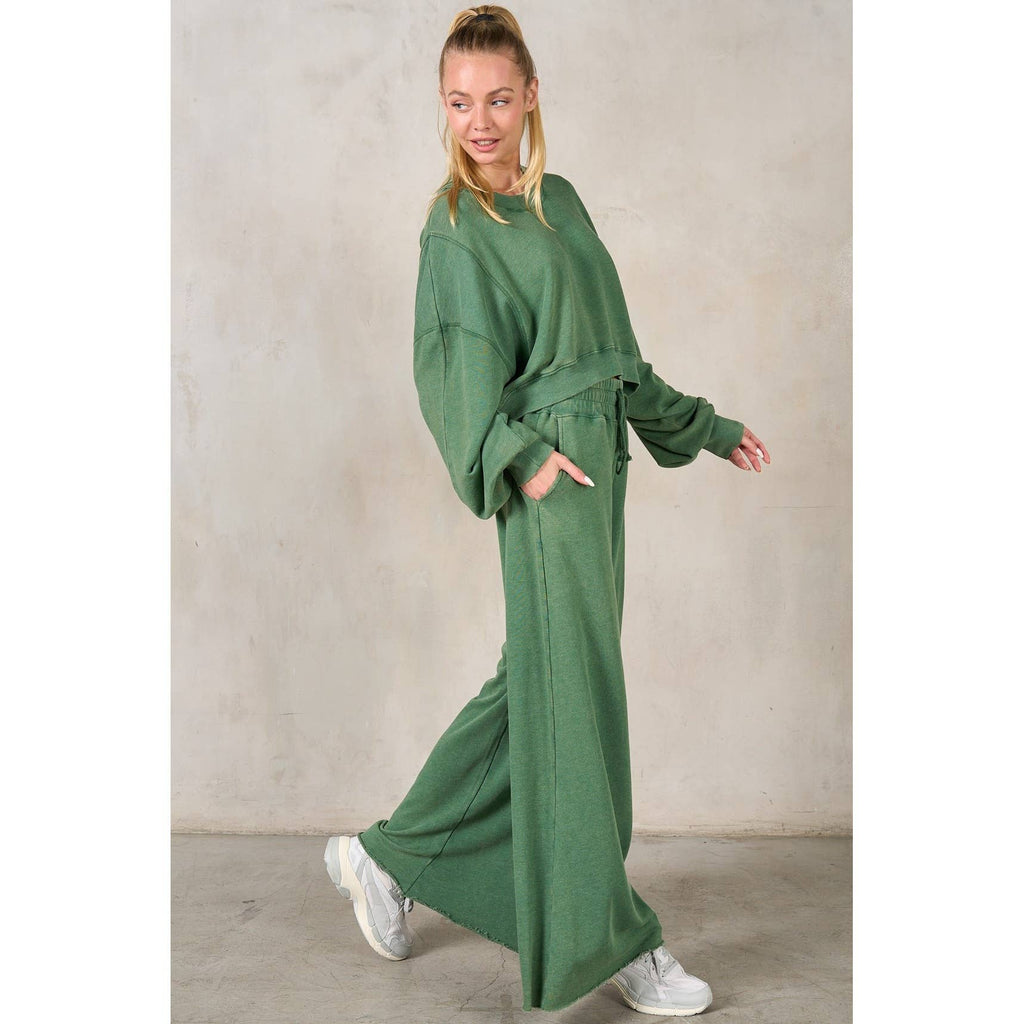 BROOKS RibKnit WaistCrop Sweatshirt Top