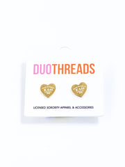 DUOTHREADS Sorority HEART Earrings