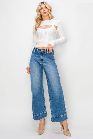 COCO HighRise Wide FashionHem Jean