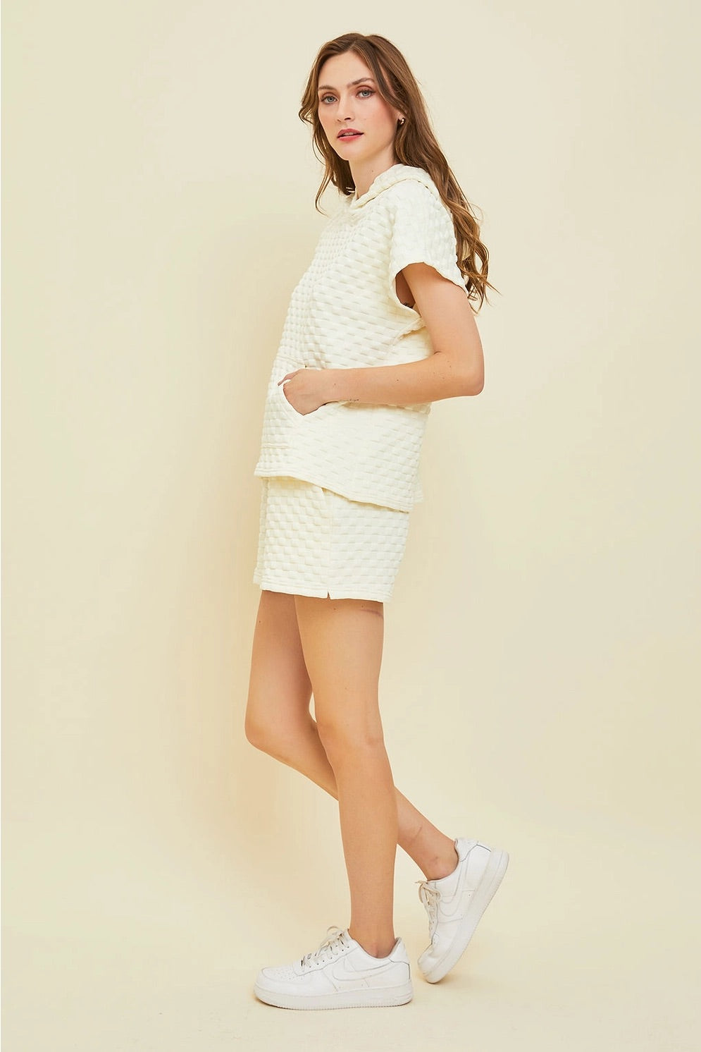 PYRAMID 2pc Checkered Scuba Pullover Set