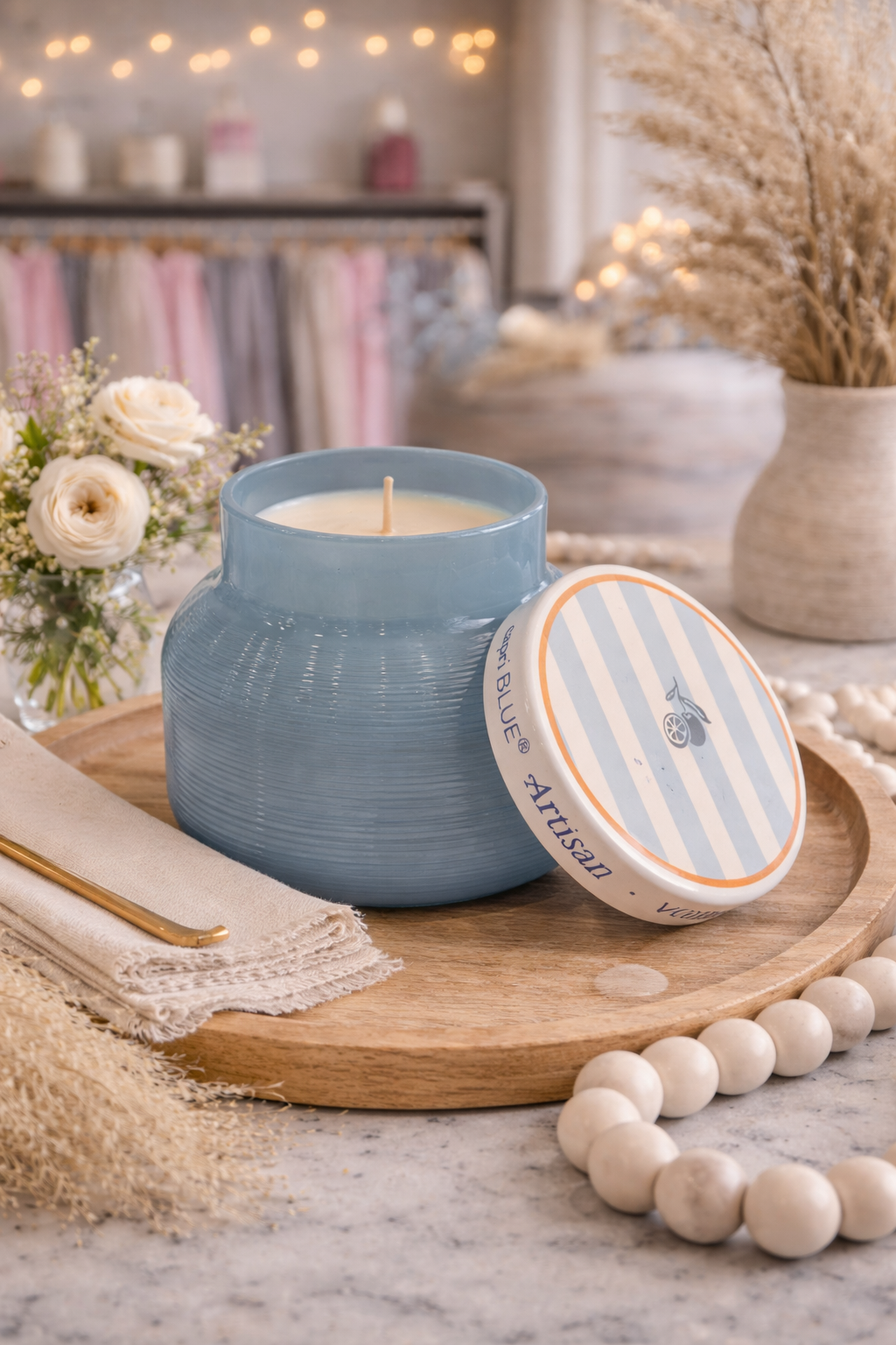 Capri BLUE Volcano Artisan Signature Candle 8oz
