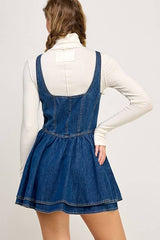 CHARMING DoubleLayer Corset Denim Tank Dress