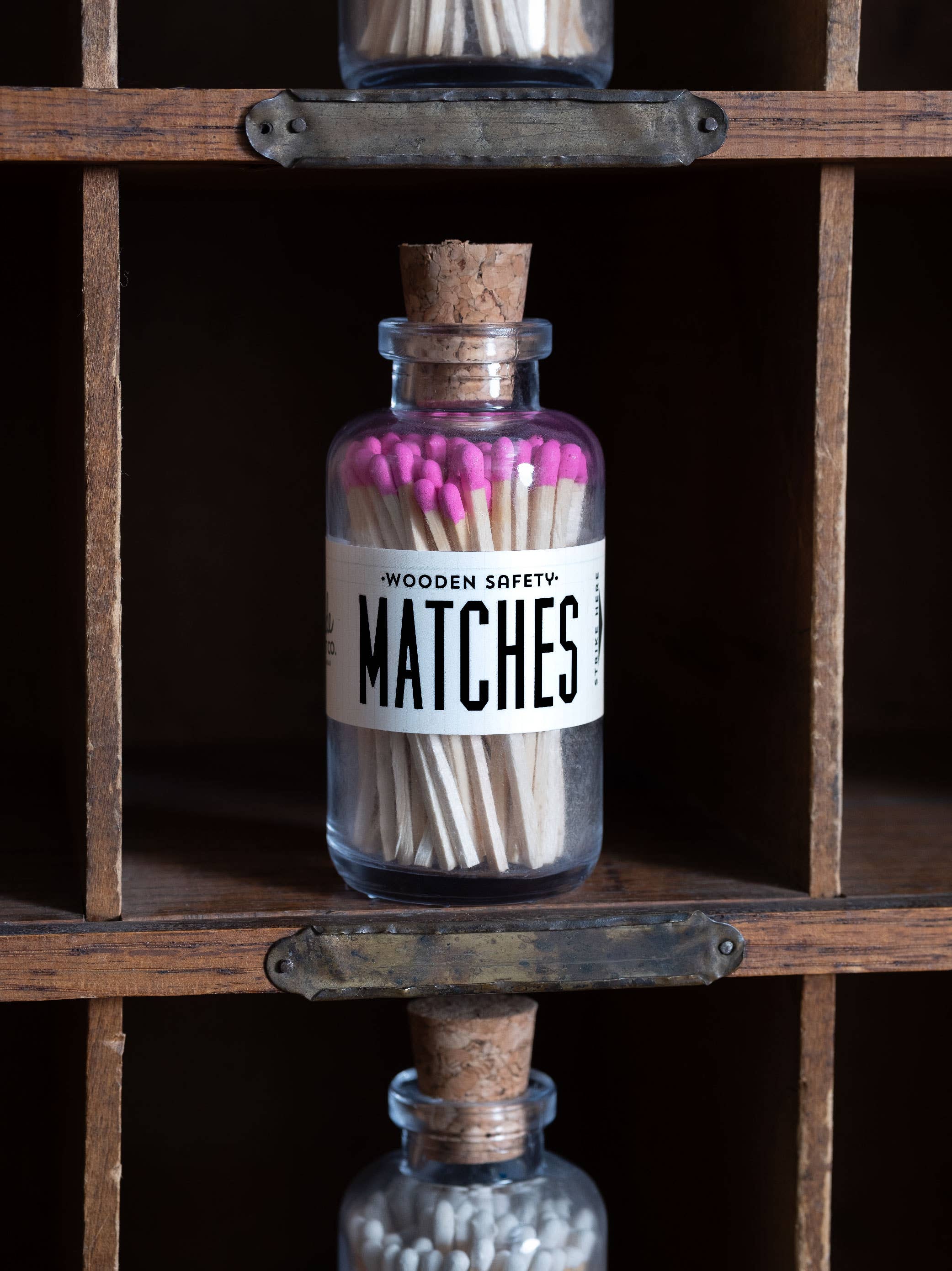 Mini Apothecary Vintage Pink Matches