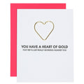 Heart of Gold Friendship Funny Paper Clip Greeting Card