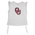 KC Sequin Logo Ruffle Sleeve - NCAA Licensed: University of Oklahoma Top