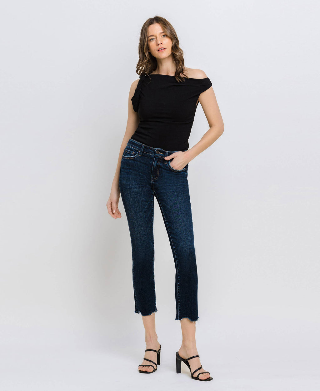 VERVET by Flying Monkey CARLENE  MidRise Slim StraightLeg Jean