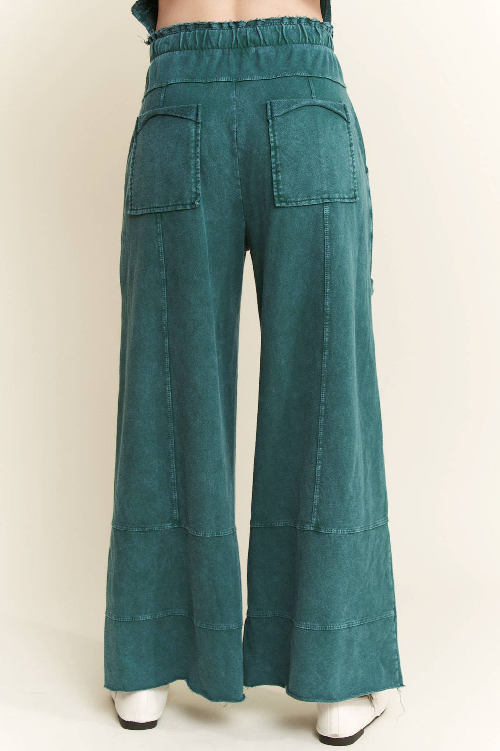 ECHOES Mineral Wash WideLeg Crop Loung Pants