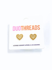 DUOTHREADS Sorority HEART Earrings