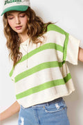 FLIGHT Stripe Boxy Knit Top