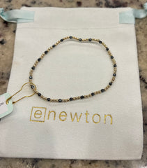 ENEWTON 2mm GOLD SINCERITY Pattern Gemstone Bead Bracelet