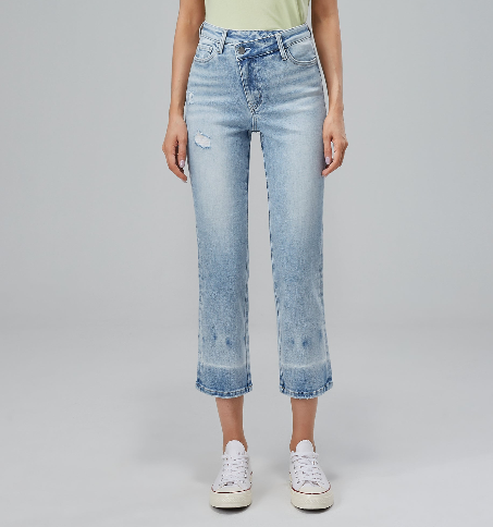 BAYEAS HiRise MORGAN Crossover Straight Leg Jeans
