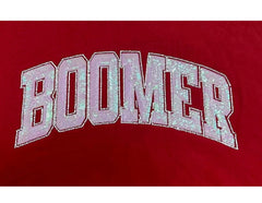 QUEEN OF SPARKLES Sequin BOOMER Sweatshirt