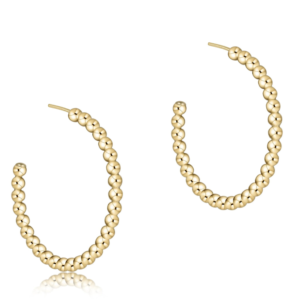 ENewton Classic 1.25” Post Hoop Earring - 3mm Gold