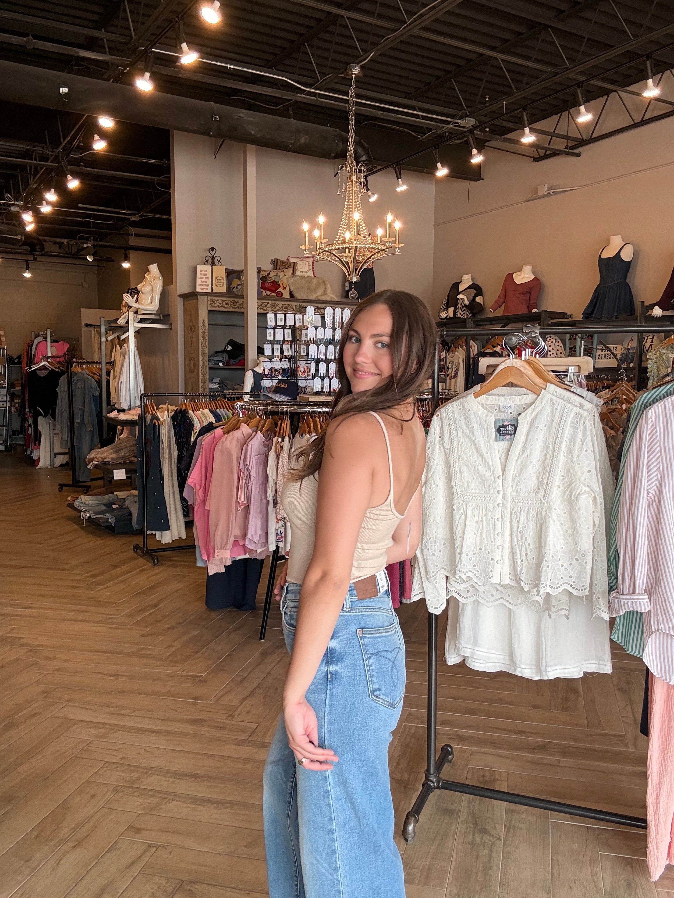 Bobi Shirred Front Cami - SANDY