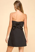 WANTON Strapless BowBack Detail Dress