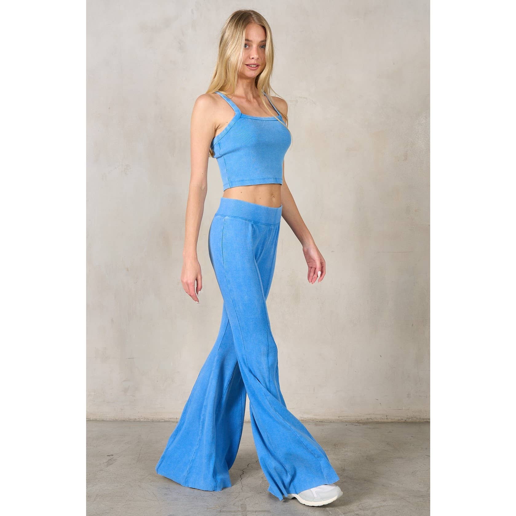 DAWN 2pc RibKnit Cami/Flare Pant Set