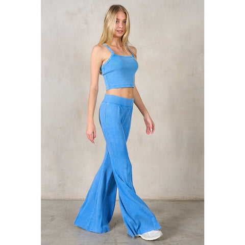 DAWN 2pc RibKnit Cami/Flare Pant Set