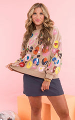 QUEEN OF SPARKLES Sequin LEOPARD Sweatshirt