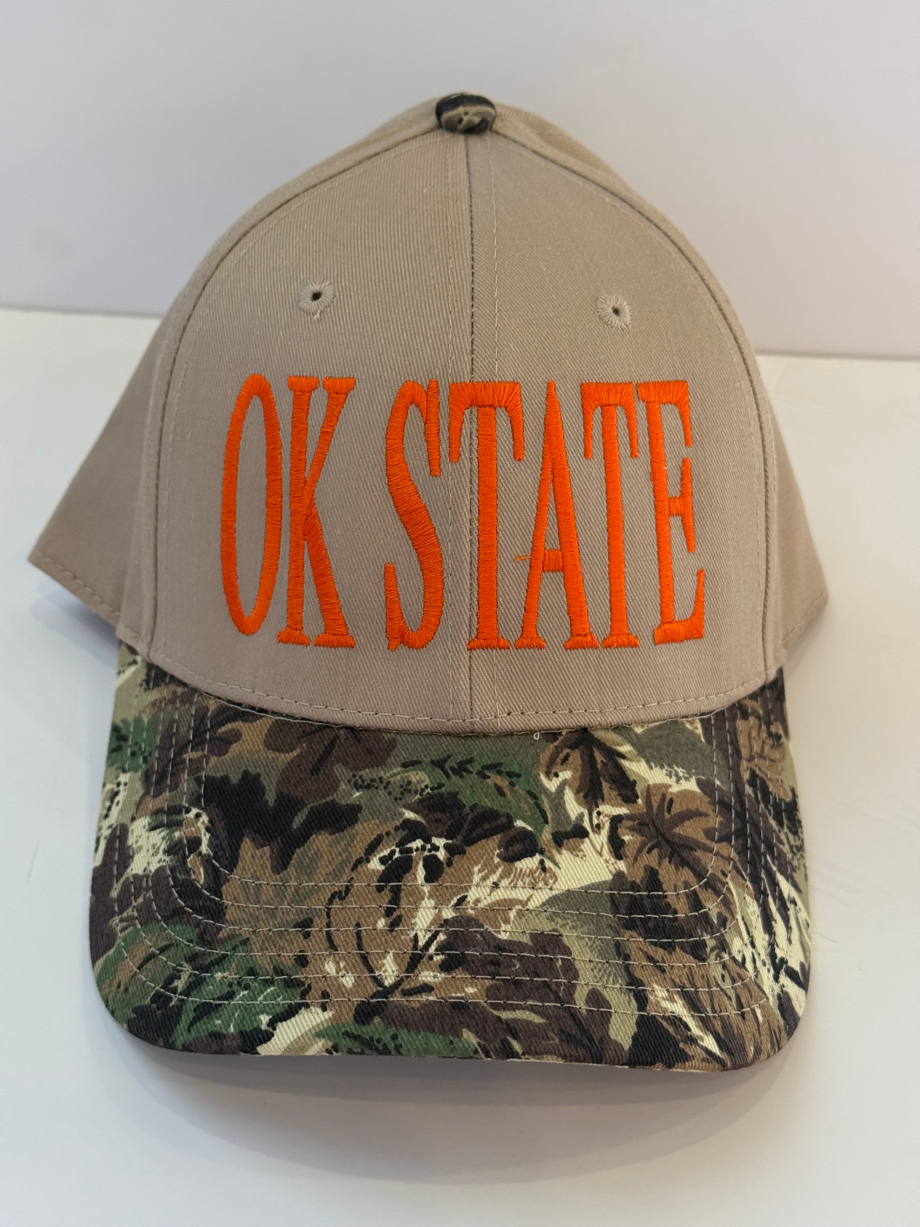 Vintage Embroidered OKLAHOMA STATE Camo Hat