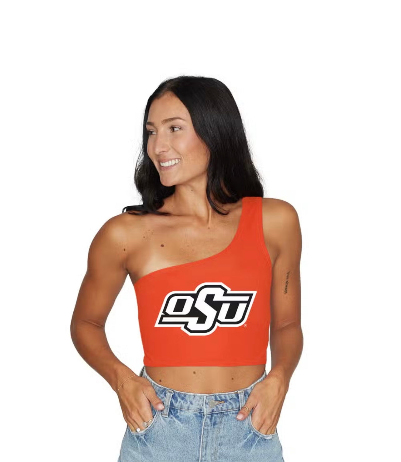 LOJO One Shoulder Logo Top