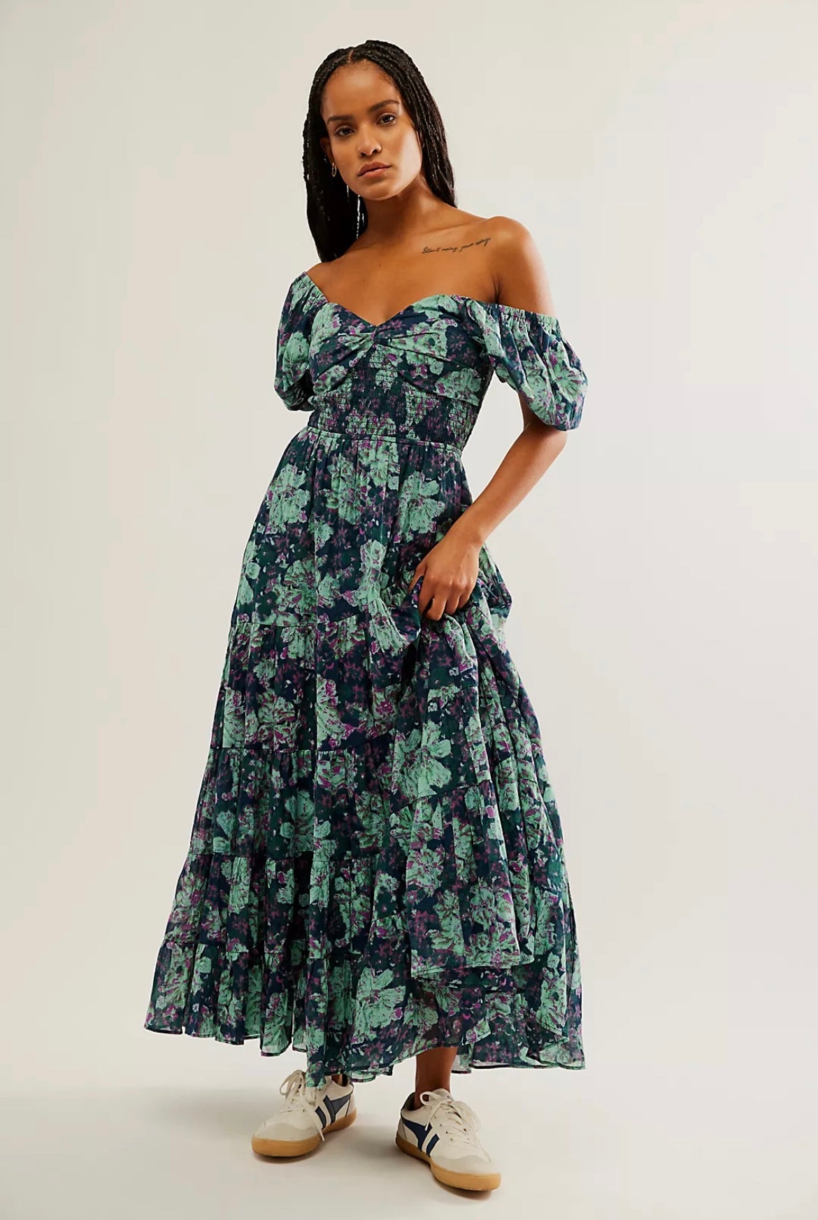 free people sun drenched maxi dress Sundrenched Floral Tiered Maxi Sundress (Women)