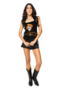 QUEEN OF SPARKLES Licensed OKLAHOMA STATE FRINGE BEAD Sweater Tank
