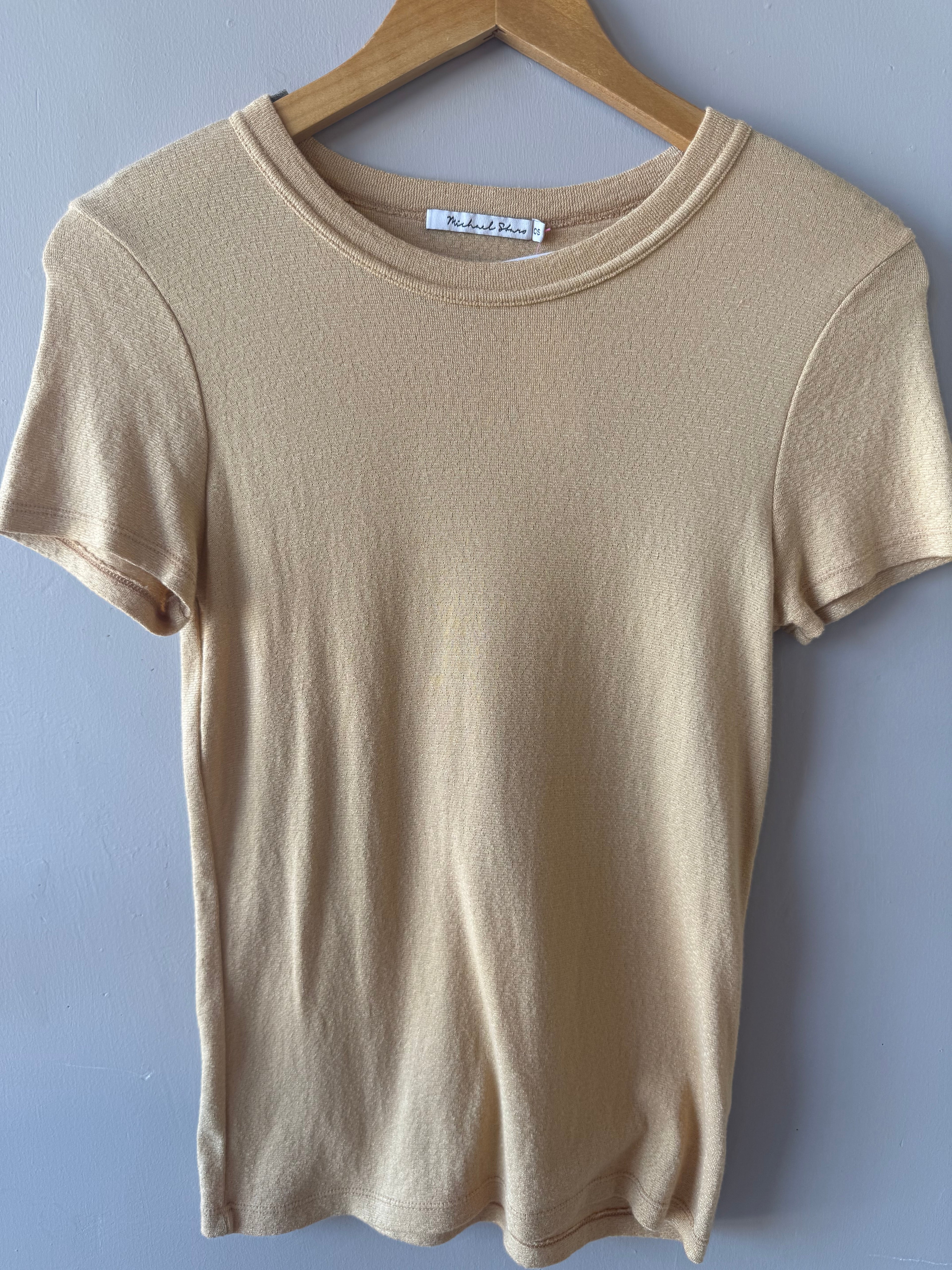*MICHAEL STARS Basic SHINE Jersey Band Crew Tee