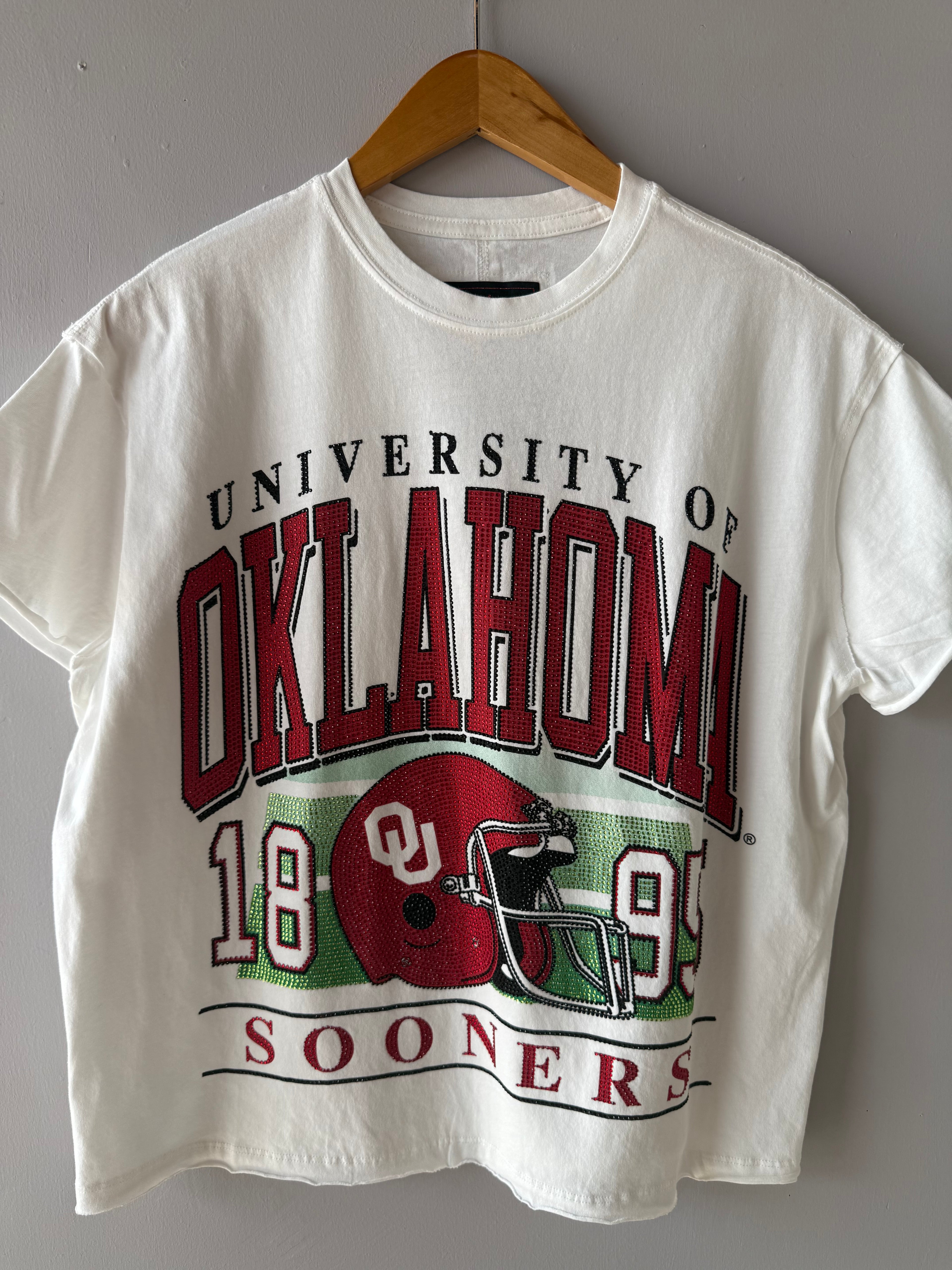 STADIUM Rhinestone OKLAHOMA HELMET Logo Tee
