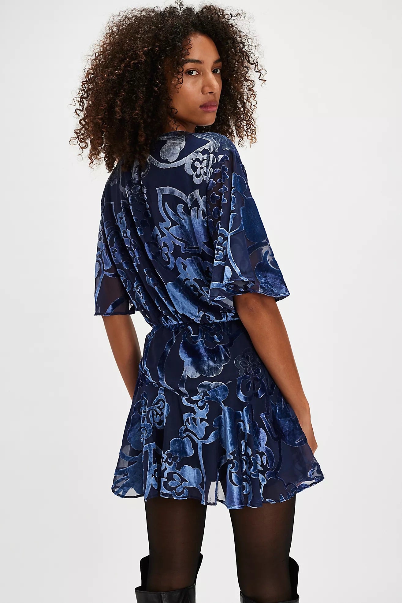 manuka burnout velvet mini dress Manuka Burnout Velvet Mini Dress